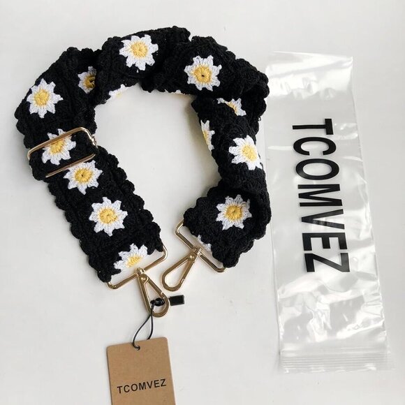 Crochet Floral Purse Straps Replacement Adjustable Wide Shoulder Strap Women main image 6